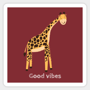 Cute Giraffe bringing good vibes Sticker